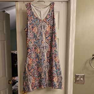 Colorful Sleeveless Paisley Dress